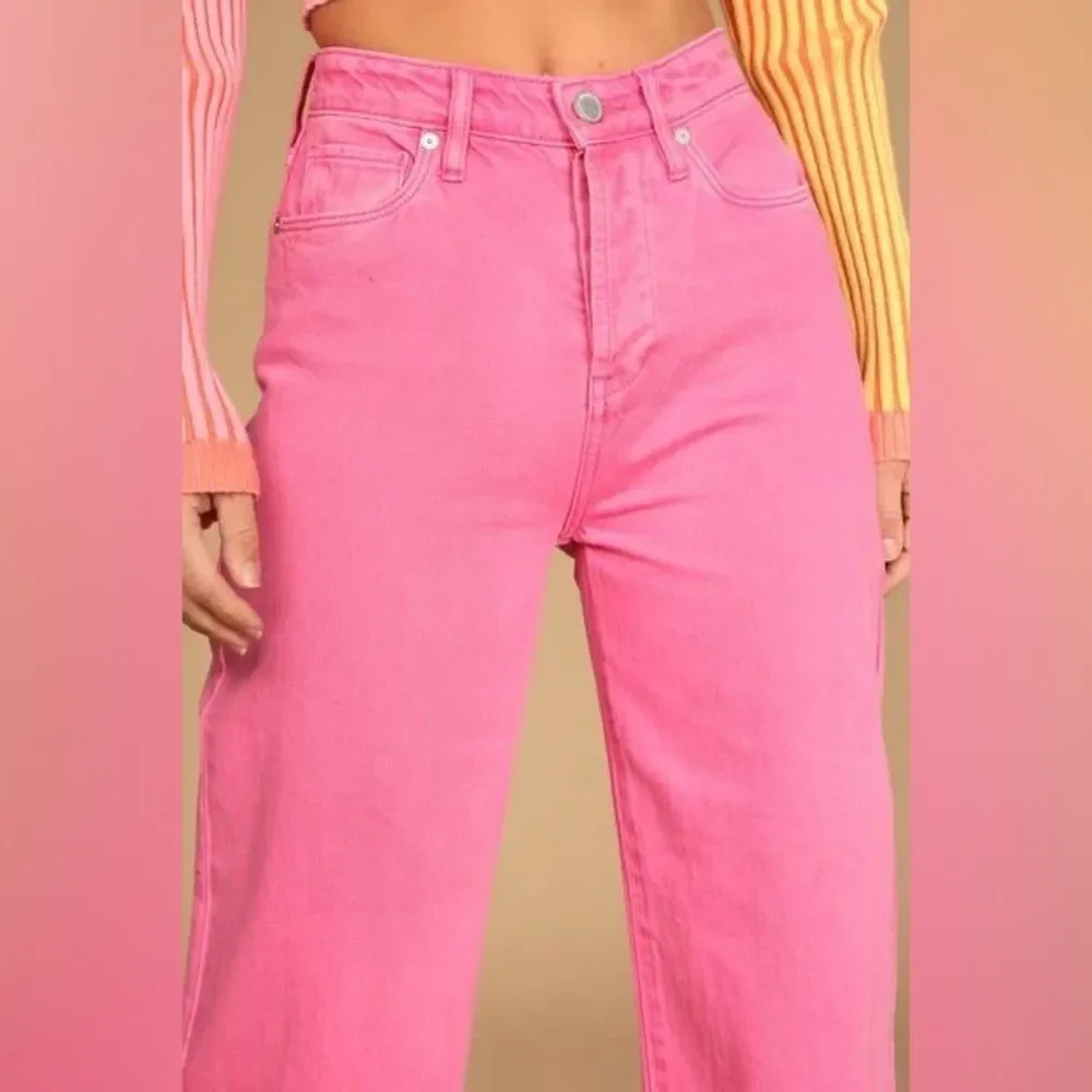 Blank NYC | The Baxter Pink Denim High-Waisted Straight Jeans